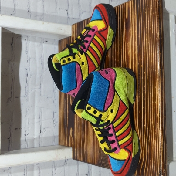 🔥Adidas x Jeremy Scott Wings Sun Poppy Rainbow Rare Colorway Sz. 8M - Picture 3 of 10